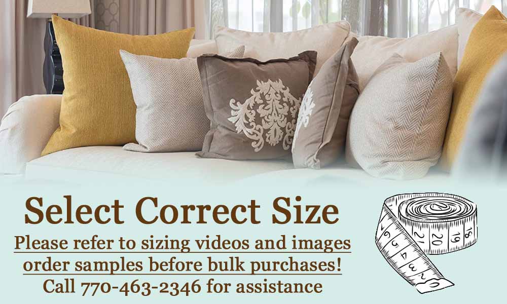 Select The Correct Size Pillow Insert, please refer to sizing videos and images before purchasing