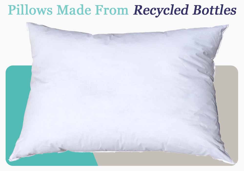 Soft and Plush Pillowflex Pillow Inserts made from recycled plastic bottles.  Help the environment by using recycled polyester fibers