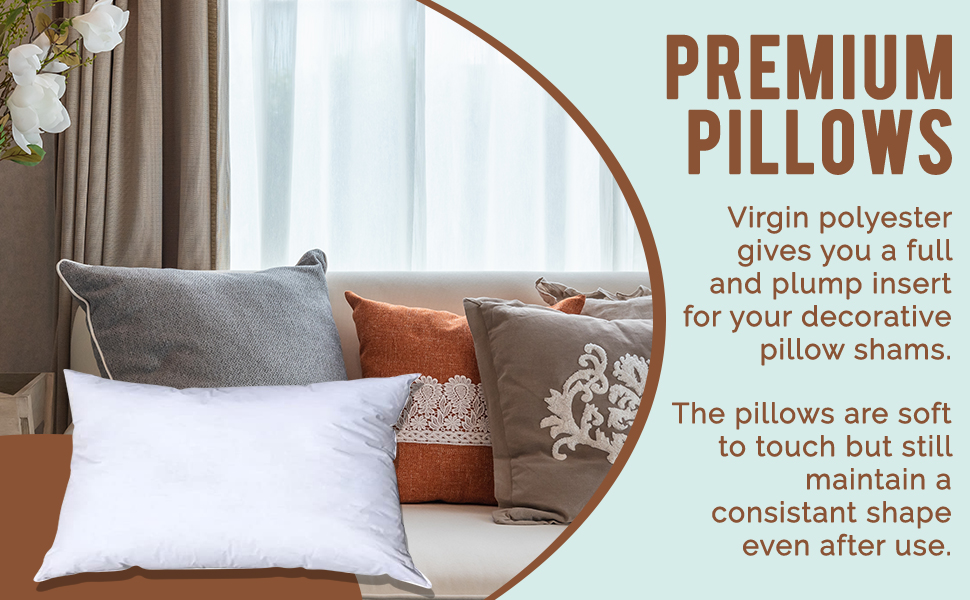 Pillowflex Premium Polyester Pillow Inserts