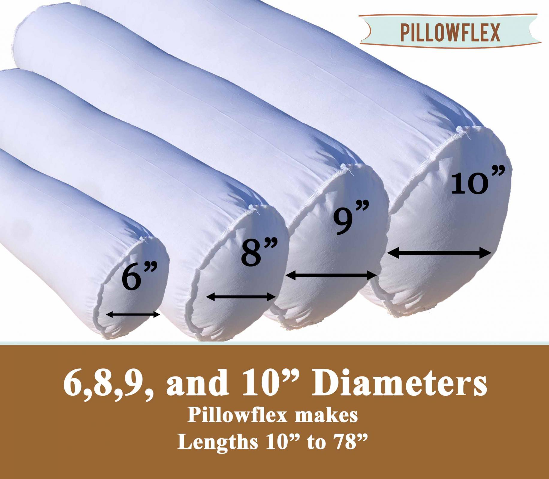 Different Diameter Bolsters Pillow Inserts Available